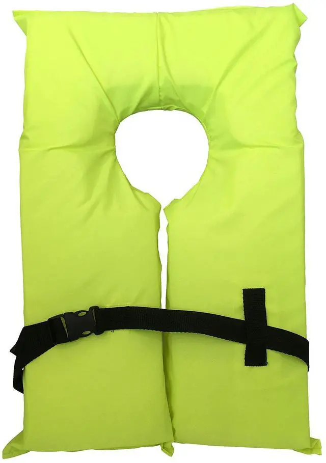 Alt view image 7 of 7 - 3 Pack Coast Guard Approved Life Jackets. High Visibility Color Type II Keyhole Life Vest in Classic May West Style. Compliance Flotation Device
