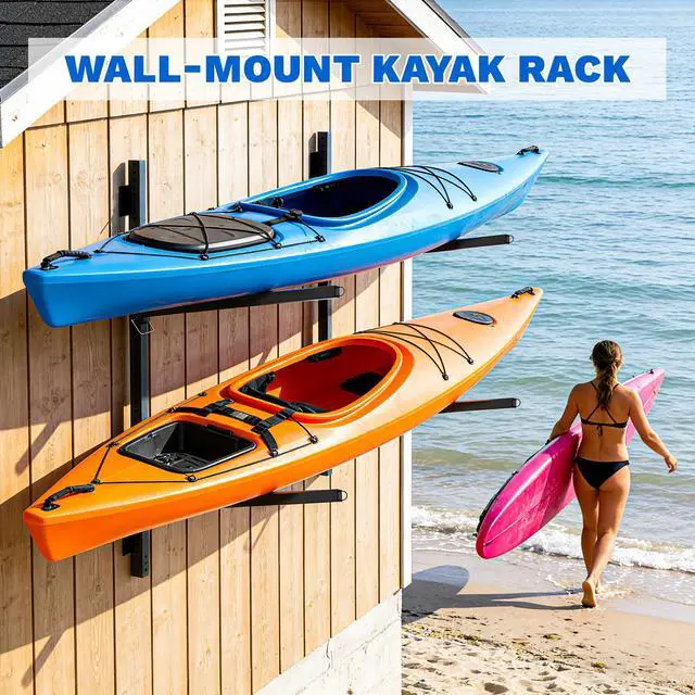 Alt view image 2 of 7 - Kayak Storage Rack, Heavy Duty 2/4-Tier Rack for Kayaks & Paddleboards