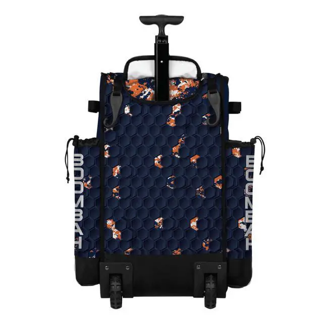 Alt view image 3 of 5 - Rolling Superpack Baseball/Softball Gear Bag - Telescopic Handle - Holds 4 Bats - Wheeled Version - 3DHC Breakout - Multiple Colors