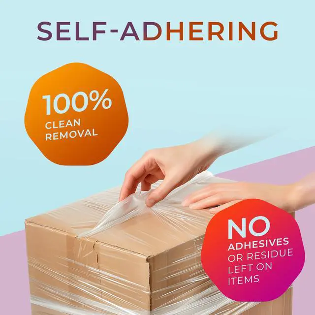 Alt view image 5 of 6 - Shrink Wrap Roll for Moving | Stretch Wrap for Packing | Heavy Duty 4 Pack | 18" x 1500' FT - 85 Gauge Thick | Ideal for Furniture, Pallets | Clear