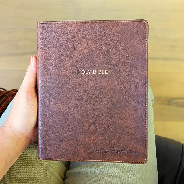 Alt view image 7 of 7 - Personalized NKJV Journaling Bible | New King James Version | Custom Engraved Name | Wide Margin Study Bible | Christian Gift for Men & Women
