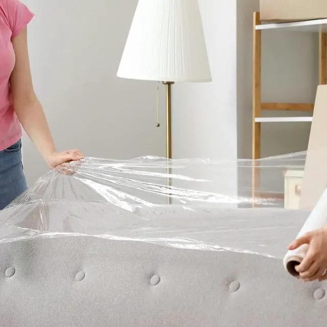 Alt view image 3 of 7 - WOD SFCB80 Heavy Duty Hand Stretch Film Wrap 80 Gauge Thick with Dispenser - Clear Shrink Wrap Ideal for Moving, Packing, & Palletizing Applications: 5" in. x 1000 Ft (12-Rolls)