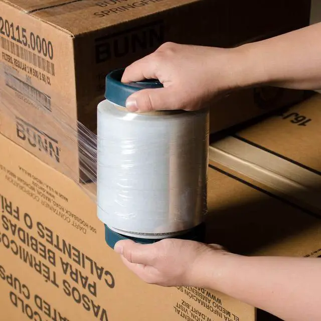 Alt view image 7 of 7 - WOD SFCB80 Heavy Duty Hand Stretch Film Wrap 80 Gauge Thick with Dispenser - Clear Shrink Wrap Ideal for Moving, Packing, & Palletizing Applications: 5" in. x 1000 Ft (12-Rolls)