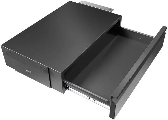 Main image of Black 18 x 12 inch Under Desk Storage Drawer, DESK-AC03B | Smooth Slide Out Motion, Secure Home Office Storage Organizer, Steel Under Desk Drawer, Holds 11 lbs