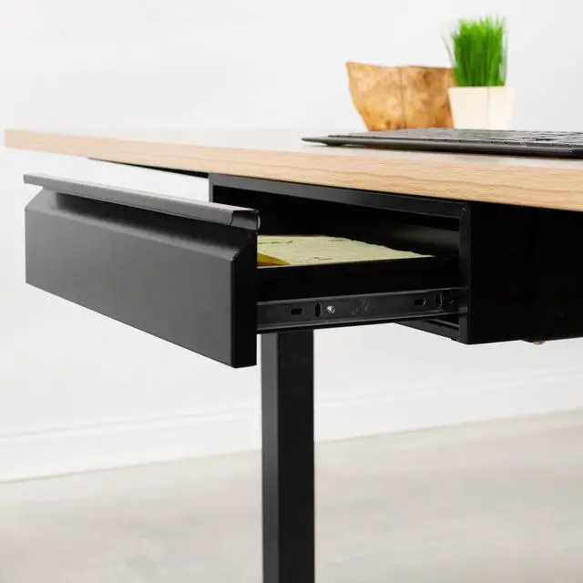Alt view image 6 of 7 - Black 18 x 12 inch Under Desk Storage Drawer, DESK-AC03B | Smooth Slide Out Motion, Secure Home Office Storage Organizer, Steel Under Desk Drawer, Holds 11 lbs