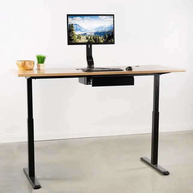 Alt view image 7 of 7 - Black 18 x 12 inch Under Desk Storage Drawer, DESK-AC03B | Smooth Slide Out Motion, Secure Home Office Storage Organizer, Steel Under Desk Drawer, Holds 11 lbs