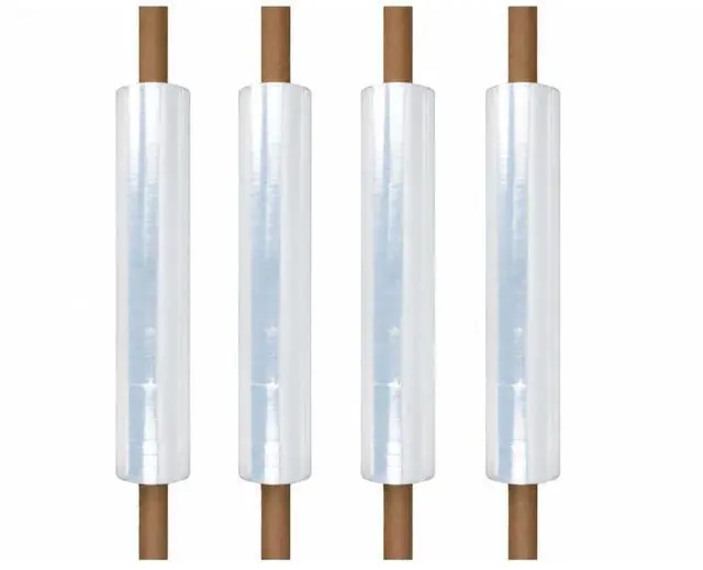 Main image of PSBM Pallet Stretch Film/Wrap with Handles 20" x 1000' 80 GA Clear 4 Rolls | Stretch Wrap with Extended Core Handles, Heavy Duty Plastic Film for Pallets, Moving, Storing & Industrial Packaging