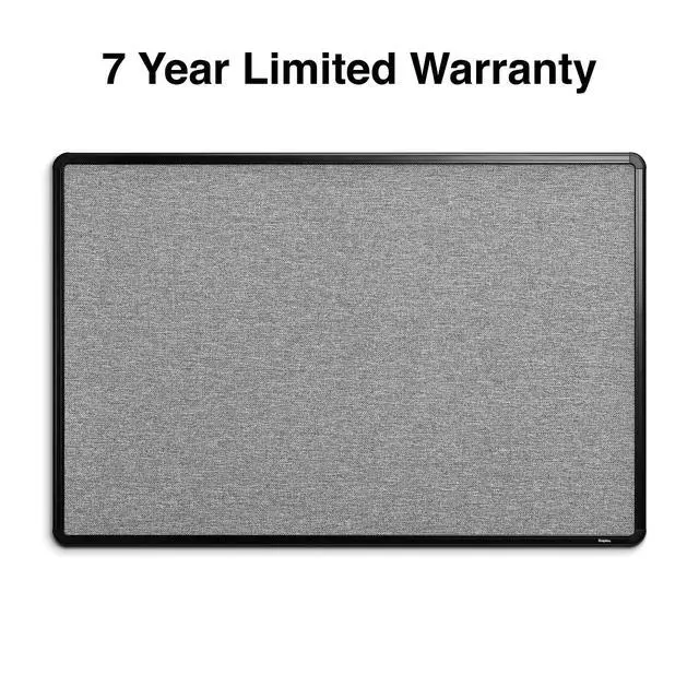 Alt view image 5 of 5 - Fabric Bulletin Board with Black Frame, 3' x 2' Wall Mounted Fabric Message Board for Home Office and Classroom