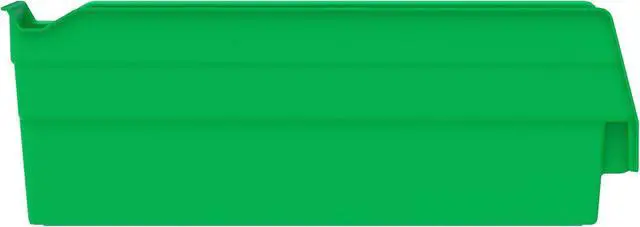 Alt view image 7 of 7 - 30110 Plastic Shelf Bins, Heavy Duty Storage Bins for Garage, Closet, and Drawer Organization, 12-Inch x 3-Inch x 4-Inch, Green, 24-Pack