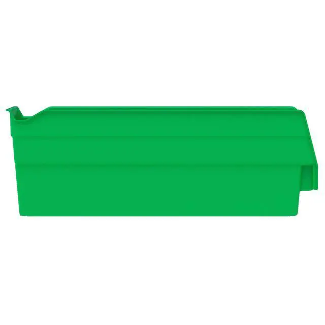 Alt view image 2 of 7 - 30110 Plastic Shelf Bins, Heavy Duty Storage Bins for Garage, Closet, and Drawer Organization, 12-Inch x 3-Inch x 4-Inch, Green, 24-Pack