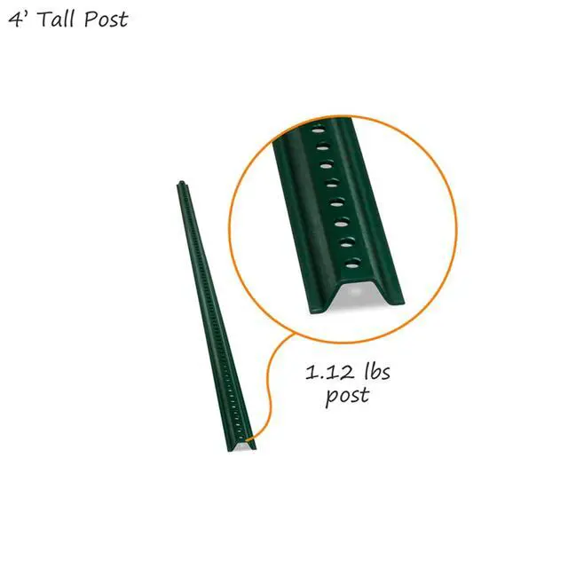 Alt view image 5 of 6 - Standard U-Channel Sign Post | 4' Tall Baked Enamel Post, Made in USA