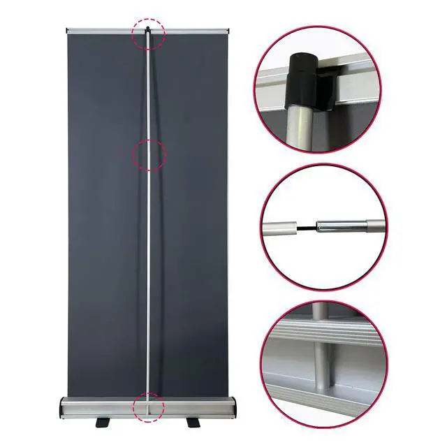 Alt view image 2 of 7 - 36"x80" NEW Heavy-Duty Retractable Banner Stand with Padded Canvas Bag (Stand ONLY) for Trade Shows and Displays