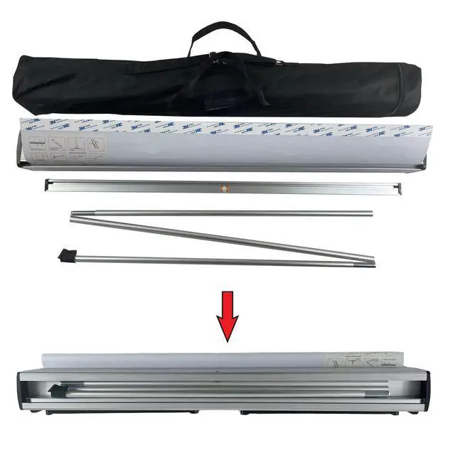 Alt view image 4 of 7 - 36"x80" NEW Heavy-Duty Retractable Banner Stand with Padded Canvas Bag (Stand ONLY) for Trade Shows and Displays