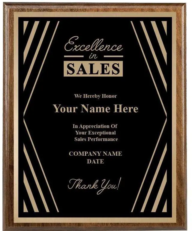 Main image of Custom Plaque, 8x10 Recognition Trophy Corporate Award