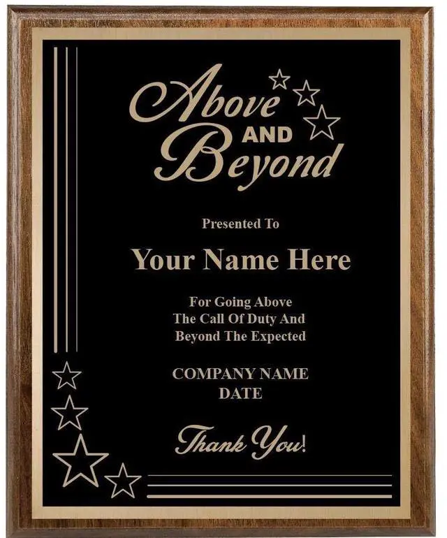 Main image of Custom Plaque, 8x10 Recognition Trophy Corporate Award
