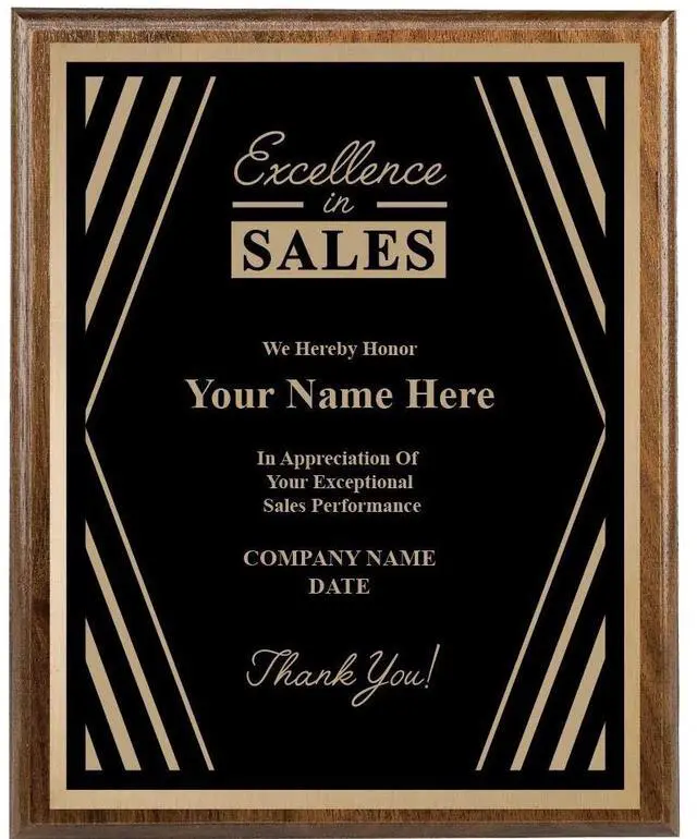 Main image of Custom Plaque, 8x10 Recognition Trophy Corporate Award