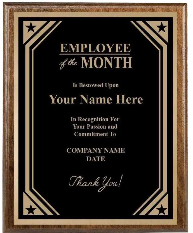 Main image of Custom Plaque, 8x10 Recognition Trophy Corporate Award
