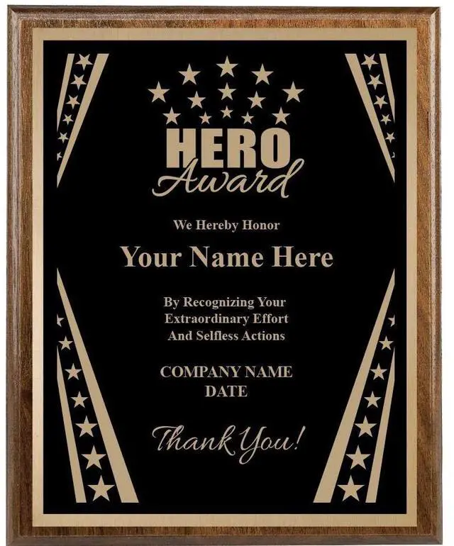 Main image of Custom Plaque, 8x10 Recognition Trophy Corporate Award
