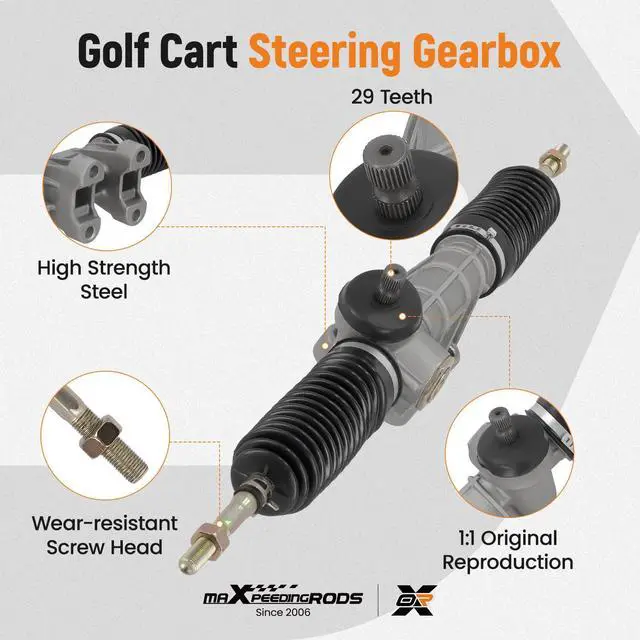 Alt view image 4 of 7 - Steering Gear Box Rack and Pinion JW1-F3400-00 for Yamaha G29 Gas and Electric Golf Carts