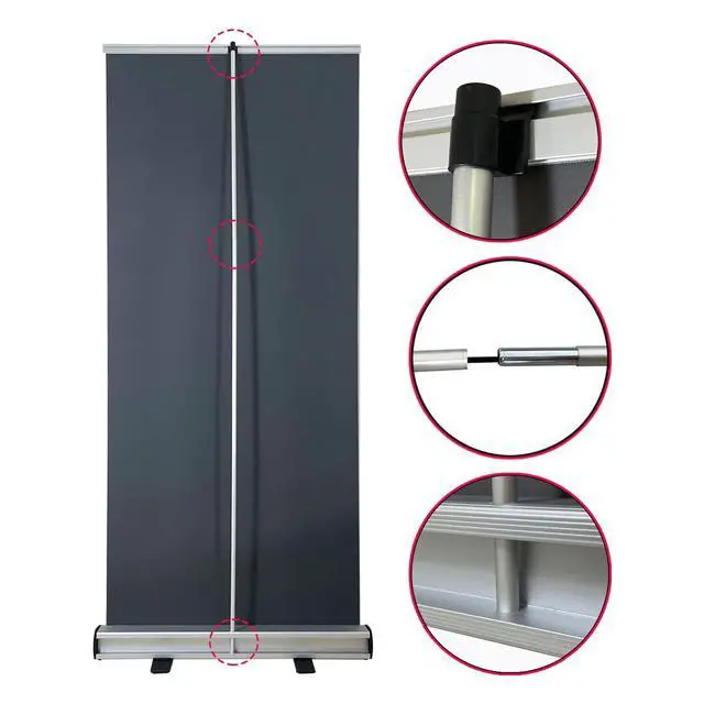 Alt view image 3 of 7 - 40"x80" HEAVY-DUTY Retractable Roll Up Banner Stand with Padded Canvas Bag(Only hardware)