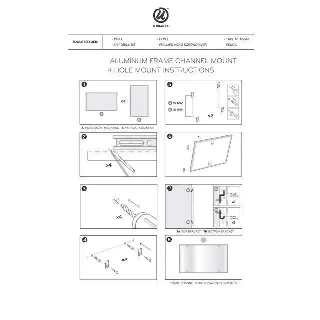 Alt view image 6 of 6 - Magnetic Dry Erase 4-in-1 Calendar White Board, 36" x 48", Silver Aluminum Frame
