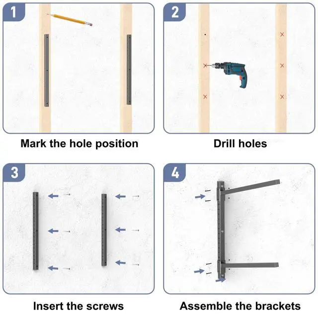 Alt view image 5 of 7 - Heavy Duty Wall Mounted Kayak Storage Rack for Garage, Adjustable Kayak Hangers for Wall, Holds Up to 220 lbs