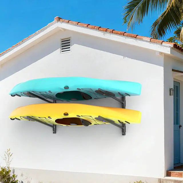 Alt view image 7 of 7 - Heavy Duty Wall Mounted Kayak Storage Rack for Garage, Adjustable Kayak Hangers for Wall, Holds Up to 220 lbs