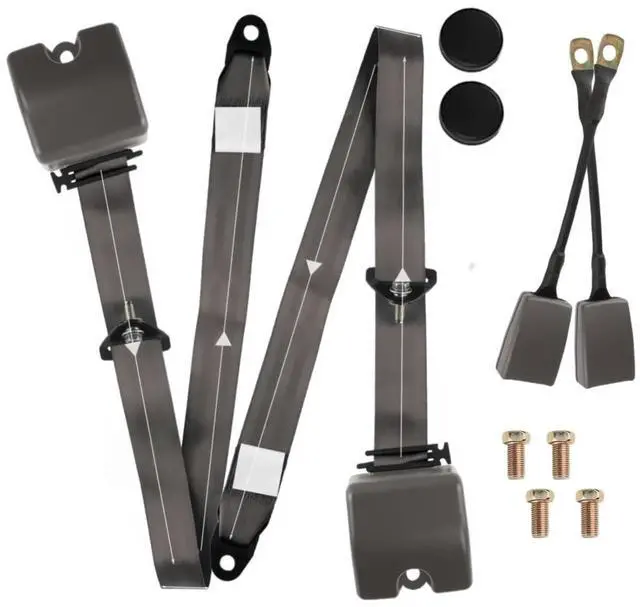 Main image of 2 Pack 3 pt Pads Adjustable Retractable Straps Cover Universal Replacement Set for Golf Cart Go Kart,Club Golf Cart,Minivan Van,SUV,UTV, VR,Pickup,Truck for Modification Seatbelt Protective Covers Kit
