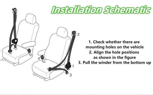 Alt view image 4 of 5 - 2 Pack 3 pt Pads Adjustable Retractable Straps Cover Universal Replacement Set for Golf Cart Go Kart,Club Golf Cart,Minivan Van,SUV,UTV, VR,Pickup,Truck for Modification Seatbelt Protective Covers Kit