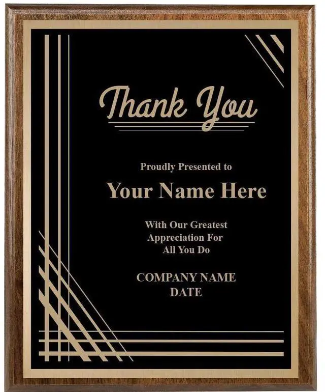 Main image of Custom Plaque, 8x10 Recognition Trophy Corporate Award