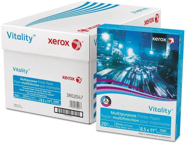 Main image of 3R02047 Vitality Multipurpose Printer Paper, 8 1/2 x 11, White, 5,000 Sheets/CT