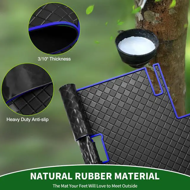 Alt view image 4 of 7 - Golf Cart Floor Liner Mat 8mm Thick Rubber Full Coverage Fit for Club Car Precedent 2004-2025 / Onward & Tempo 2017-2025 / Villager & V4L 2019-2025 Carts Upgraded Non-Slip Mats Replacement