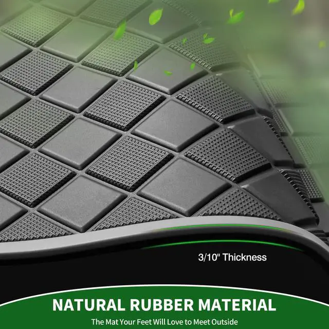 Alt view image 4 of 7 - Golf Cart Floor Liner Mat 8mm Thick Rubber Full Coverage Fit for Club Car Precedent 2004-2025 / Onward & Tempo 2017-2025 / Villager & V4L 2019-2025 Carts Upgraded Non-Slip Mats Replacement