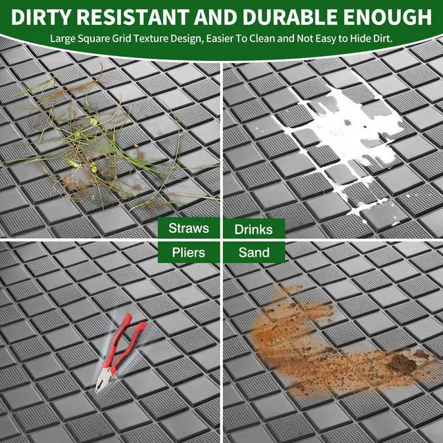 Alt view image 7 of 7 - Golf Cart Floor Liner Mat 8mm Thick Rubber Full Coverage Fit for Club Car Precedent 2004-2025 / Onward & Tempo 2017-2025 / Villager & V4L 2019-2025 Carts Upgraded Non-Slip Mats Replacement