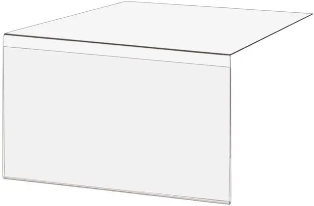Main image of 10 Pack Acrylic Retail Shelf Talker 6" Wide by 4" High for Product Information Inventory Name Tags and UPC Labels Clear Side Loading Moveable Sign Holder