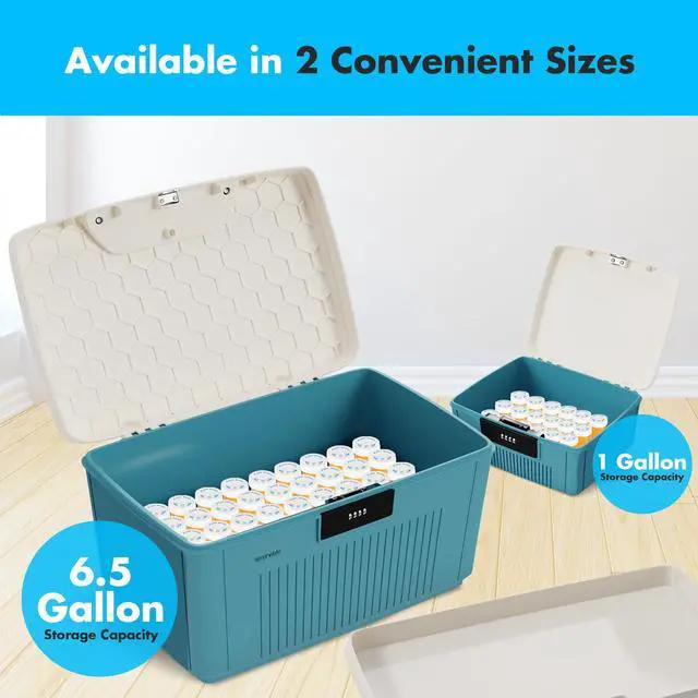 Alt view image 6 of 6 - Lockable Storage Container Bin, 8.5 Gallon Capacity Heavy Duty Storage Box with Combination Lock, Bluee