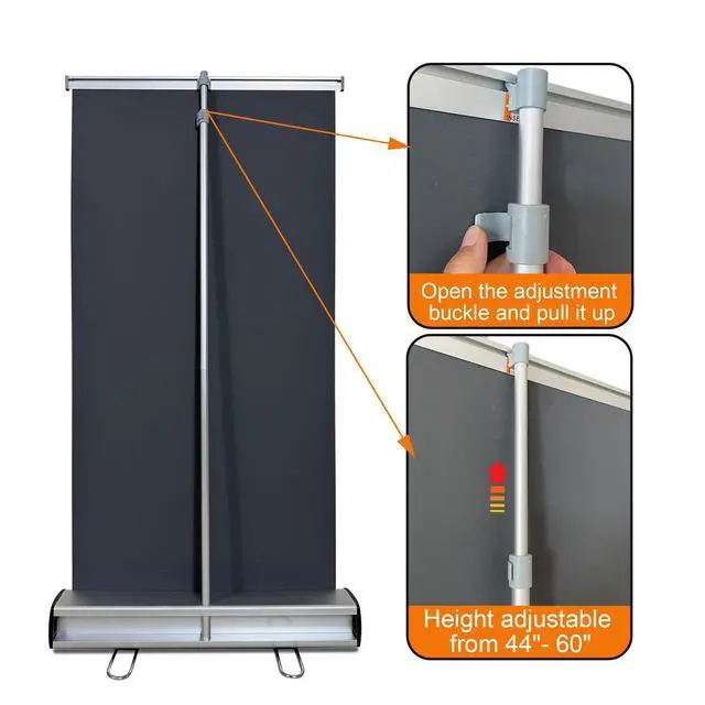 Alt view image 4 of 7 - 24"x40" Standard Retractable Roll Up Banner Stand with Padded Canvas Bag(Stand Only)