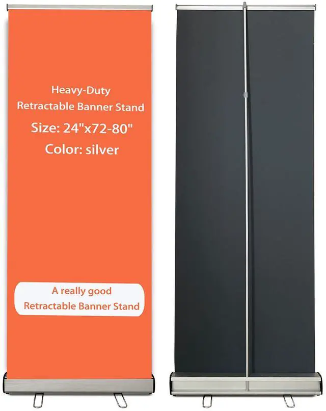 Main image of 24" x72-80 Heavy Duty Retractable Roll Up Banner Standfor business trade show,store sign display Stand (STAND ONLY)
