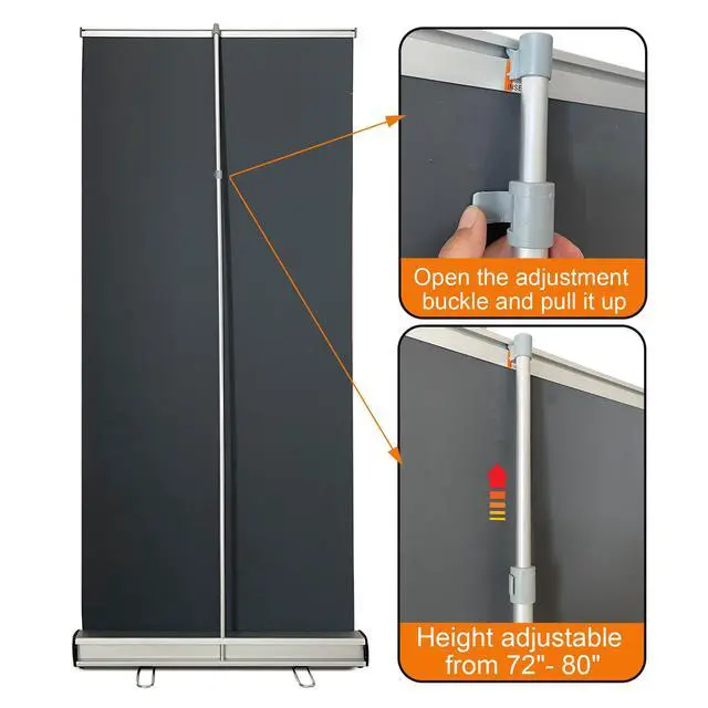 Alt view image 5 of 7 - 24" x72-80 Heavy Duty Retractable Roll Up Banner Standfor business trade show,store sign display Stand (STAND ONLY)