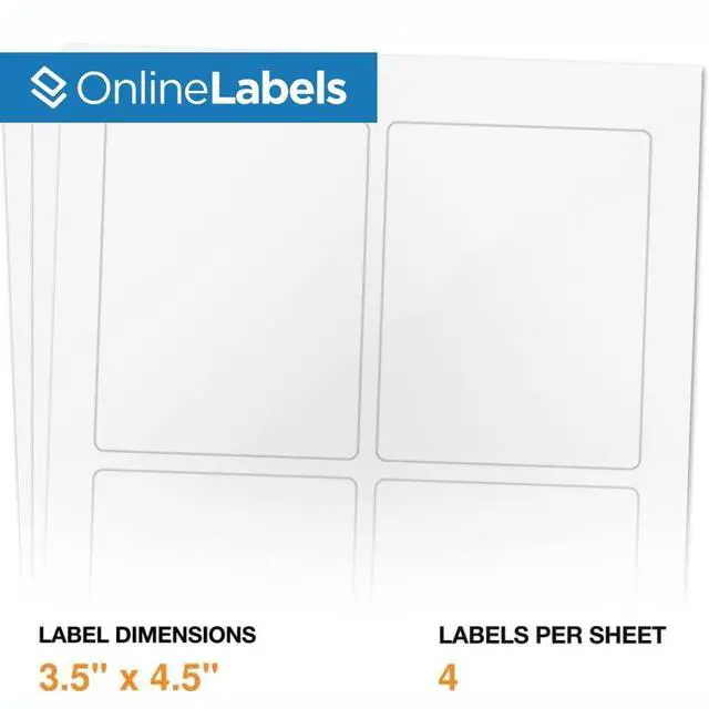 Alt view image 2 of 7 - 3.5 x 4.5 Waterproof Wine Bottle Labels (Laser Printers Only) - Pack of 400 Label, 100 Sheets - OnlineLabels