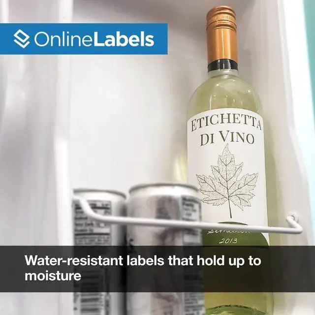 Alt view image 3 of 7 - 3.5 x 4.5 Waterproof Wine Bottle Labels (Laser Printers Only) - Pack of 400 Label, 100 Sheets - OnlineLabels