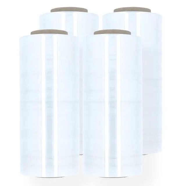 Alt view image 3 of 7 - PSBM Blown Stretch Wrap, 4 Rolls 15 Inch x 1000 Feet 120 Gauge Heavy Duty Clear Plastic Wrap Industrial Strength Shrink Film for Moving, Packing & Shipping