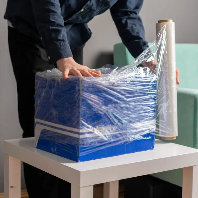 Alt view image 5 of 7 - PSBM Blown Hand Stretch Wrap/Shrink Film 18" x 1500 feet 90 Gauge 4 Rolls | Clear Blown Stretch Wrap Heavy Duty Plastic Industrial Strength Film for Packaging, Moving, Packing, Shipping & Storage