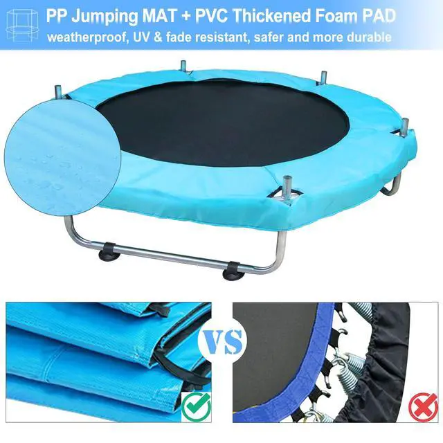 Alt view image 4 of 7 - Indoor Trampoline for Kids Ages 1-8, 55" Small Outdoor Toddler Trampoline | Safety Enclosure Net, No-Gap Safe Design, Baby Round Jumping Mat, Recreational Trampolines Birthday Gifts for Boys Girls