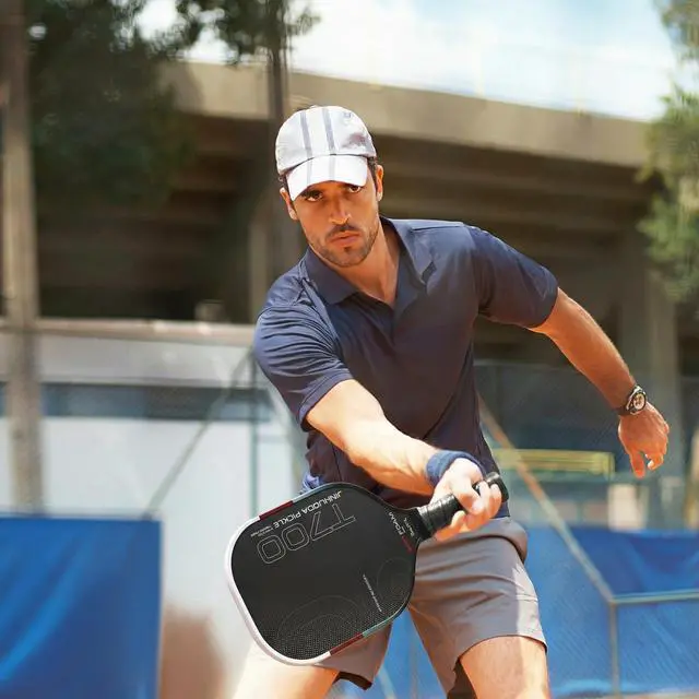Alt view image 6 of 7 - Pickleball Paddle with T700 Raw Carbon Fiber, 16mm Upgraded EPP Foam Core, Torque-Boost Weighting System & Elasticity Enhancement Design