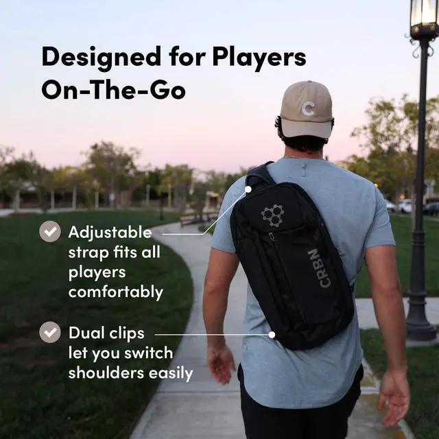 Alt view image 3 of 7 - Sling Bag - Pro Team Pickleball Bag - Water-Resistant Pickleball Paddle Bag Holds 3 Paddles, Balls & More