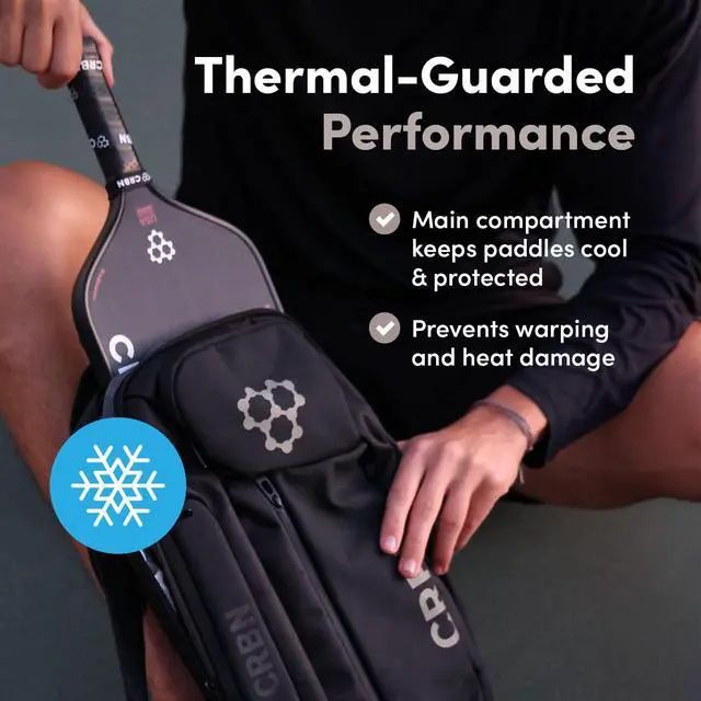 Alt view image 5 of 7 - Sling Bag - Pro Team Pickleball Bag - Water-Resistant Pickleball Paddle Bag Holds 3 Paddles, Balls & More