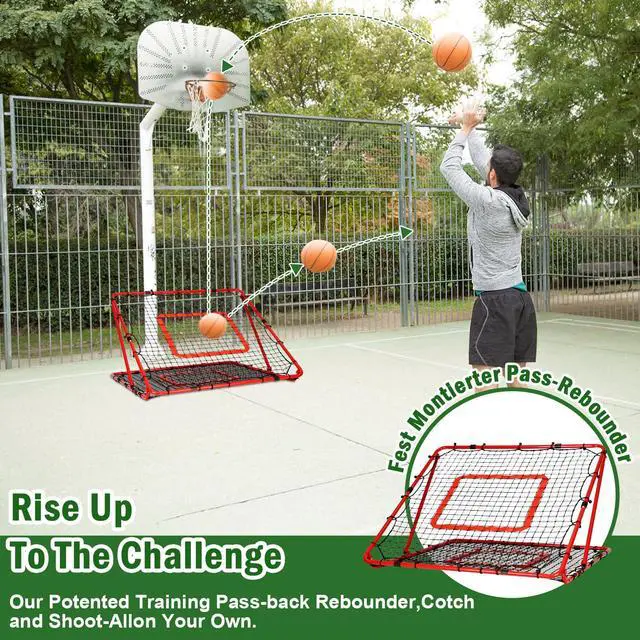 Alt view image 5 of 7 - Baseball and Softball Rebounder Net,Baseball Rebounder,Volleyball Rebounder,Pitch Back Net,Multi-Sport Training Rebound Screen,with Pitching Target,Easy Adjustable Angles