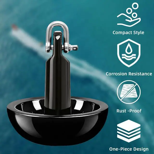 Alt view image 2 of 6 - Mushroom Anchor Kayak Anchor Kit for Small Boat Canoe 5/8/10/12/15lbs | Marine Mushroom Boat Anchor Kit w/ 30ft Rope for Fishing Kayak/Jet Ski,Anti-Drift,Scratch&Rust-Resistant PVC Coated Cast Iron