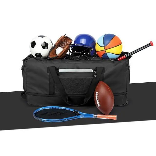 Alt view image 7 of 7 - 170L Extra Large Baseball Bag with Wheels Gym Duffle Softball Catchers Coach Team Equipment Bags Collapsible Rolling Travel Duffel Bat Gear Bag for Hockey Basketball Football Volleyball Soccer